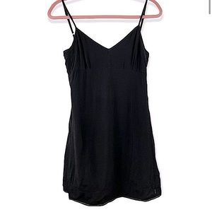 SUNDAY BEST🖤ARITZIA black v neck spaghetti strap open tie back mini dress